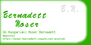 bernadett moser business card
